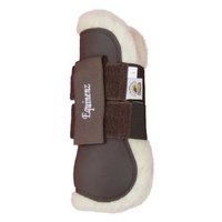 Equinenz - Open Front Jump Boot(Size:L,Colour:Brown)