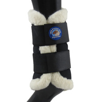 NEW Equinenz Breathable Wool Brushing Boots(Colour:Black,Size:S)