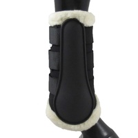 NEW Equinenz Breathable Wool Brushing Boots(Colour:Black,Size:XL)