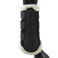 Equinenz Breathable Wool Brushing Boots(Colour:Black,Size:XL)