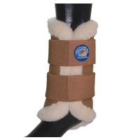NEW Equinenz Breathable Wool Brushing Boots(Colour:Caramel,Size:S)