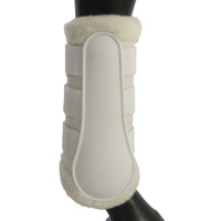 Equinenz Breathable Wool Brushing Boots(Colour:White,Size:L)