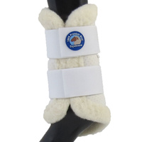NEW Equinenz Breathable Wool Brushing Boots(Colour:White,Size:M)