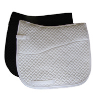 Equinenz EQ Original- Wool Lined Cotton Quilted Dressage Saddle Blanket(Colour:Black,Size:Pony)